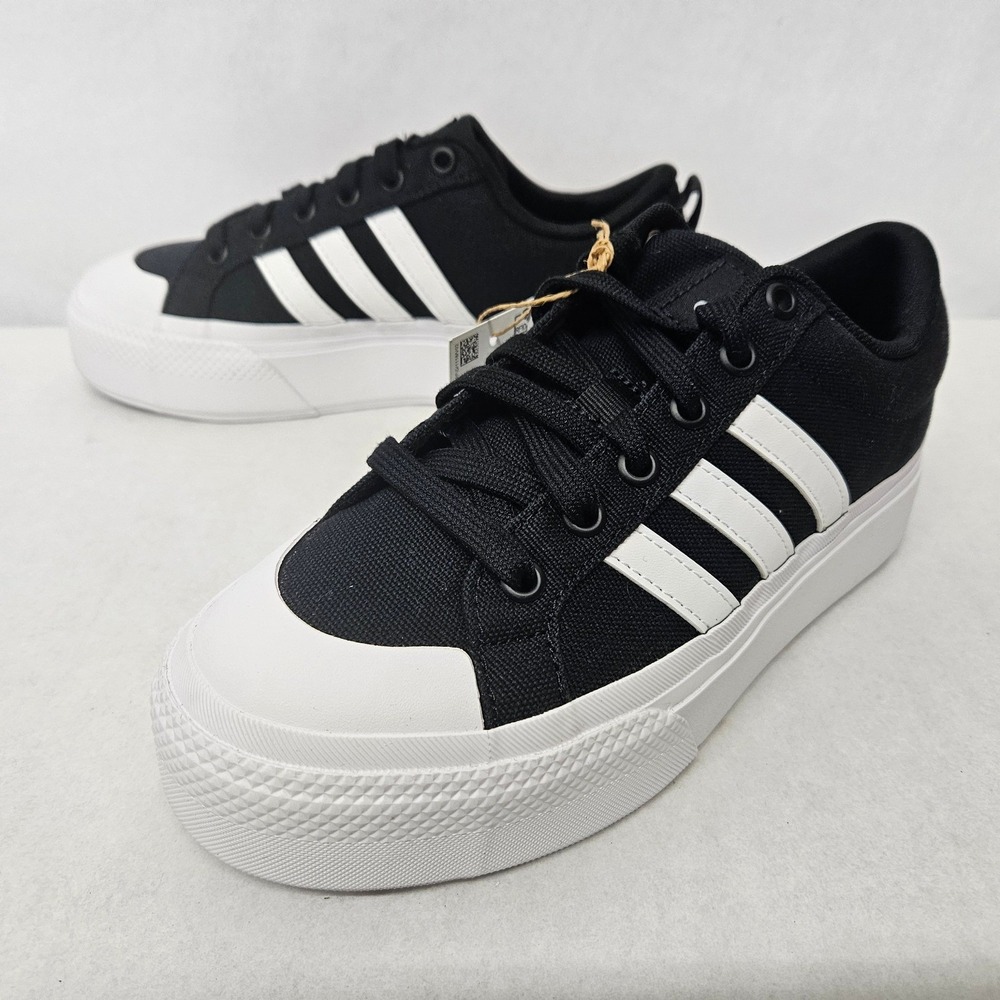Adidas Bravada 2.0 Platform Skateboarding Shoe IE2310 Black White Women Size 9.5 - Picture 3 of 10